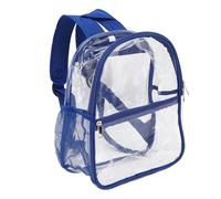 Alomejor Sac à dos transparent imperméable avec fermeture éclair pour l'école, les voyages, la plage, les concerts, le shopping, bleu, #714, Décontracté