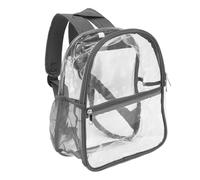 Alomejor Sac à dos transparent imperméable avec fermeture éclair pour l'école, les voyages, la plage, les concerts, le shopping, gris, #712, Décontracté
