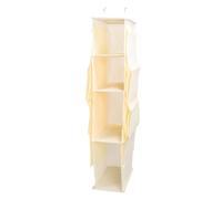 Alomejor Sac à Main Suspendu Anti-poussière, Sac de Rangement à 4 Couches pour Placard D'entrée en Tissu Non tissé en Fer 1 Support 2 Crochets (Beige)