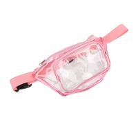 Alomejor Sac Banane en PVC Transparent Résistant à l'eau pour L'inspection de sécurité Lors D'événements ou de Voyages (Rosâtre)