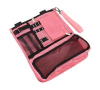 Alomejor Sac D'accessoires de Sport, Tissu Oxford de qualité Supérieure avec 2 Compartiments pour 10 à 15 Balles, 3 à 5 Outils de Divot, 10 Tees, 3, Pochette de Rangement Portable pour (Pink)