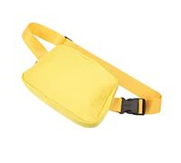 Alomejor Sac de Ceinture en Nylon à la Mode, Poches à Fermeture éclair, Pochette de Taille Réglable pour Femmes, Activités de Plein Air (Yellow)