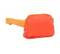 Alomejor Sac de Ceinture en Nylon à la Mode, Poches à Fermeture éclair, Pochette de Taille Réglable pour Femmes, Activités de Plein Air (Orange)