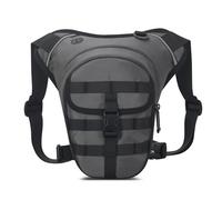 Alomejor Sac de cuisse, sangle de taille et de jambe réglables de 89,9 à 119,4 cm, multifonctionnel, imperméable, avec sangle MOLLE, pour l'équitation, la randonnée, les trajets, gris, Décontracté