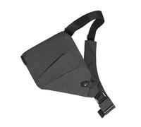 Alomejor Sac de Poitrine Tendance pour Hommes/Femmes, Léger, Sûr, Voyage, Design Réfléchissant pour Le Shopping, Noir/Gris (Gauche)