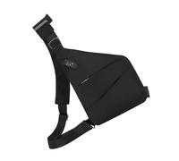 Alomejor Sac de Poitrine Tendance pour Hommes/Femmes, Léger, Sûr, Voyage, Design Réfléchissant pour Le Shopping, Noir/Gris (Gauche)