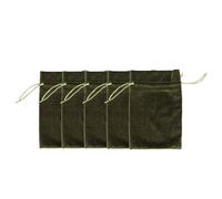 Alomejor Sac de Rangement Multifonctionnel en Velours, Fermeture Sécurisée à Cordon, 5 Pièces pour Objets Précieux (GREEN)