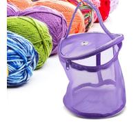 Alomejor Sac de Rangement Portable en et Laine, Résistant à L'usure, évite les Dégâts pour les Cosmétiques, Lunettes de Soleil, Violet, 5.51x5.12" (PURPLE)