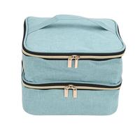 Alomejor Sac de Rangement pour Vernis à Ongles, étui Durable pour Gel à Ongles, Double Couche de Rangement pour Les Amateurs de Manucure, Vert 10" x8,3 x7,3, Cadeau de Fête des Mères