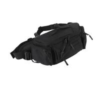 Alomejor Sac de Taille de Grande capacité Pack de Taille de Rangement Spacieux avec 3 Compartiments Ceinture Réglable et Dos d'amorti (Black)