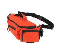 Alomejor Sac de Taille de Grande capacité Pack de Taille de Rangement Spacieux avec 3 Compartiments Ceinture Réglable et Dos d'amorti (Orange)