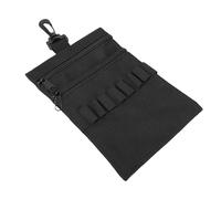 Alomejor Sac de Tee de Golf, Tissu Oxford 600D, Support de Tee à Prise Rapide, Compartiment à Balles Spacieux, Accessoire Portable pour Hommes et Femmes, 7,87 X 5,51 Pouces Noir