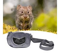 Alomejor Sac de Transport Portable et Respirant en Flanelle Grise pour Hamster, pour Petits Animaux de Compagnie, Cochon d'Inde, écureuil, Chinchilla, Bandoulière, Lavable en Machine, pour Sortir,