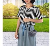 Alomejor Sac de Transport Portable et Respirant en Flanelle Grise pour Hamster, pour Petits Animaux de Compagnie, Cochon d'Inde, écureuil, Chinchilla, Bandoulière, Lavable en Machine, pour Sortir,