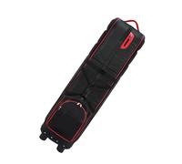 Alomejor Sac de Voyage de, étui de Club en Nylon Durable avec roulettes Lisses et Support de Pied Robuste, Serrure à Combinaison Intégrée, pour la Protection des Clubs de Pendant Les (Noir Rouge)