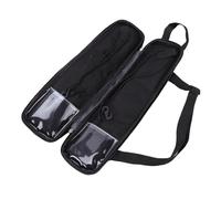 Alomejor Sac pour Baguettes de Batterie, Tissu Oxford épais, Rangement de Grande capacité pour 6 Paires de Baguettes, Parfait pour Les Musiciens et Les Batteurs (Black)