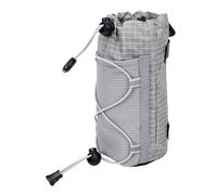 Alomejor Sac pour Bouteille d'eau, Sangle de Sac à Dos, Porte-Bouteille Gris avec Cordon de Serrage pour Voyage de Randonnée en Plein Air 1 Pièce