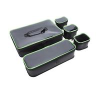 Alomejor Sacs de Matériel de Pêche EVA, 5 Pièces, Organisateur de Rangement étanche avec Poignée Renforcée pour Kayak, Camping, Accessoires de Navigation de Plaisance 14,2 X 9,8 X 3,1 Pouces