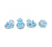 Alomejor Sandales Imperméables pour Chiens Mignons, avec Semelles en Caoutchouc Antidérapantes pour la Protection des Pattes, Chaussures d'été Réglables pour Animaux de Compagnie de Petits Chiens (3#)