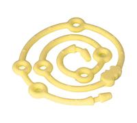 Alomejor Sangle de Sucette pour B¨¦b¨¦ Sangle de Dentition en Silicone R¨¦glable Doux Extensible Porte-Sucette pour B¨¦b¨¦(Jaune)