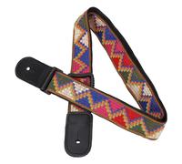 Alomejor Sangle pour ukulélé, Bandoulière Réglable en Nylon tissé Bohème avec Extrémités et Boucles en Cuir, pour Adultes et Enfants, S'adapte à Toutes les Tailles de ukulélé (style 1)