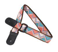 Alomejor Sangle pour ukulélé, Bandoulière Réglable en Nylon tissé Bohème avec Extrémités et Boucles en Cuir, pour Adultes et Enfants, S'adapte à Toutes les Tailles de ukulélé (Style 3)