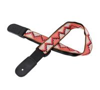Alomejor Sangle pour ukulélé, Bandoulière Réglable en Nylon tissé Bohème avec Extrémités et Boucles en Cuir, pour Adultes et Enfants, S'adapte à Toutes les Tailles de ukulélé (Style 2)