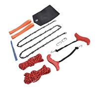 Alomejor Scie à Chaîne à Corde à Main, Tronçonneuse de Poche Pliante, Portable et Efficace pour Membres D'arbre, Outil de Camping de 53 Pouces, 21.7oz