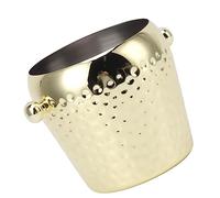 Alomejor Seau à Glace isolé en Acier Inoxydable, Congélation Rapide pour Boissons Réfrigérées, 1L pour Bar, Vin, Champagne (GOLD)