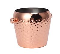 Alomejor Seau à Glace isolé en Acier Inoxydable, Congélation Rapide pour Boissons Réfrigérées, 1L pour Bar, Vin, Champagne (Or Rose)