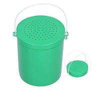 Alomejor Seau de Pêche, Récipient Léger et Portable en Plastique pour Appâts Vivants avec Couvercle de Verrouillage sécurisé, Idéal pour Les vers de Terre et Le Stockage du Matériel