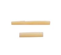 Alomejor Selle et écrou de Guitare Selle d'écrou de Guitare Acoustique en Os Véritable, Ensemble de 2 Pièces 44 X 9 X 5 Mm Écrou 75 10 2,9 Mm pour Réparation de Joueurs de Acoustique à 6 Cordes (Os