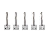 Alomejor Selles de Cordes de Pont de Basse, Ensemble de Selles de Basse à 5 Cordes en Alliage de Zinc avec Vis à Ressort Préchargées, Surface en, Remplacement Facile à Installer pour la Réparation