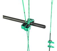 Alomejor Séparateur de Corde d'arc en Alliage d'aluminium Coulissant de Câble de Tir à l'arc avec Roue à Faible Friction 4,5 X 2,5 X 1,7 Cm Léger Installation Facile pour Les Archers à Arc à