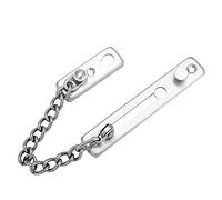 Alomejor Serrure à Chaîne de Porte Intérieure Robuste en Acier Inoxydable, Protection de sécurité Durable pour Portes en Bois/métal, 1 Pièce (201 Acier Inoxydable 19.5x9.8x7.6cm)