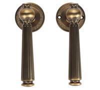 Alomejor Serrure de Poignée de Porte en Bronze Antique pour Chambre à Coucher, Poignée Silencieuse en Cuivre Pur, Fonctionnement Fluide pour Portes Intérieures