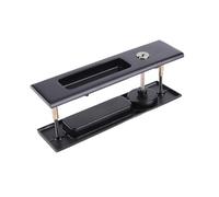 Alomejor Serrure de Porte Coulissante en Alliage de Zinc, Ensemble Durable avec Haute sécurité pour Portes D'armoires de Balcon de Salle de Bain, Noir, 2 Panneaux pour Portes en Bois, Coulissantes