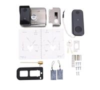Alomejor Serrure de Porte Intelligente Double Face à Empreintes Digitales, Résistante aux Intempéries pour L'extérieur, Serrure D'entrée avec Clavier, Carte de Clés pour Clôture de Jardin et Cour