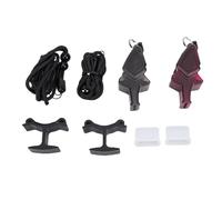 Alomejor Sifflet de Sport, Sifflet Sonore Puissant et Net en ABS avec 4 Poignées Buccales en Silicone et 2 Cordons pour Arbitres, Basket-Ball, Football, Volley-Ball, Entraînement d'urgence