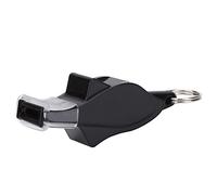 Alomejor - Sifflet en forme de dauphin en ABS, sifflet pour arbitre de basket-ball, football, avec cordon de sécurité, sifflet de survie et de sauvetage (Noir)