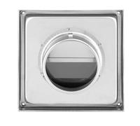 Alomejor Sortie de Ventilateur D'extraction de Sèche-linge carré, Grille D'aération Murale élégante en Acier Inoxydable pour Maison Moderne 95mm