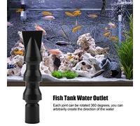 Alomejor Sortie d'eau D'Aquarium avec Buse Rotative à 360°, pour Aquarium | Plastique durable, polyvalent pour les aquariums, direction d\'écoulement réglable