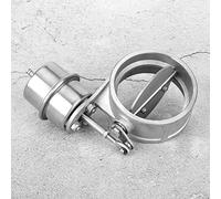 Alomejor Soupape de Commande d'échappement 3 Pouces 76 Mm, Soupape à Vide en Acier Inoxydable 304 TK CUT76 OP avec Actionneur de Vide Ouvert, -2 Psi à 5,5 Psi, pour Système d'échappement 2005