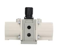 Alomejor Soupape de Surpression Pneumatique avec Jauge et Silencieux, Soupape D'augmentation de Pression D'air comprimé Robuste pour Usage Industriel, Conception de Structure Métallique