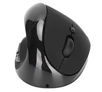 Alomejor Souris Verticale Gauche Ergonomique sans Fil Rechargeable pour Le Bureau à Domicile Souris sans Fil Réglable DPI 2.4G (Black)