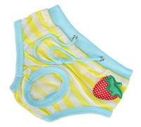 Alomejor sous-vêtements Hygiéniques pour Animaux de Compagnie, Joli Pantalon Physiologique à Motif de Fraise pour Prévenir Les Infections des Animaux de Compagnie, Matériau en Coton élastique (S)