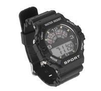 Alomejor Sport Mens Digital Chronograph Store Watch WR50M Implaz de l'eau, boucle en acier inoxydable montres électroniques multifonctionnelles, convient pour la natation et la pluie, Noir
