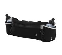 Alomejor Sports Multifonctionnels - Ceinture de Course à Hydratation avec Bouteilles pour Les Téléphones de Course Noirs Pack