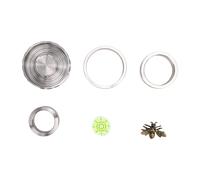 Alomejor Stabilisateur de Poids pour Disque Vinyle en Acier Inoxydable, Pince de Disque Réglable avec Niveau à Bulle et Modèle d'abeille pour la stabilité du Plateau Tournant, Anti-Saut