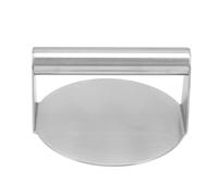 Alomejor Stainless Steel Meat Press, 304 Durable Round Design | Presse à burger manuelle pour griller, qualité professionnelle, antirouille, poignée confortable, outil multi-usage
